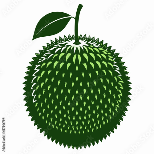 jackfruit silhouette on white