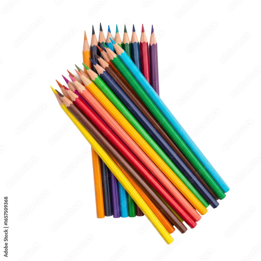 Fototapeta premium A collection of colorful pencils arranged neatly.