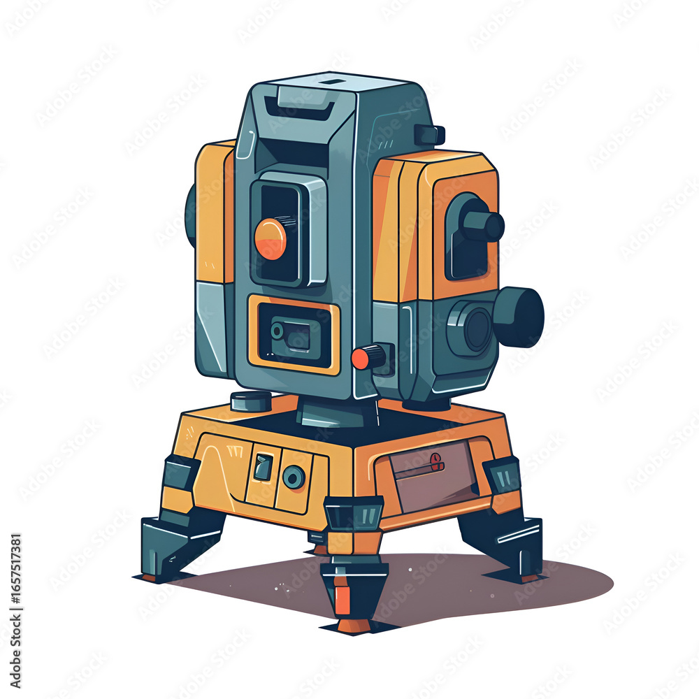 Fototapeta premium Precise Theodolite. Surveying and Engineering Technology