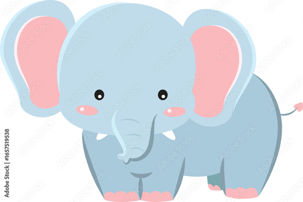Adorable baby elephant with big ears and cute eyes safari animal charm Adorable baby elephant with big ears and cute eyes safari animal charm