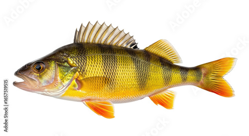 Isolated Yellow Perch Fish