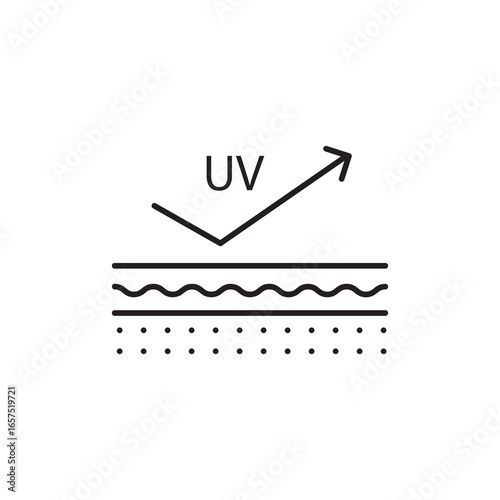 UV icon Isolated flat vector in outline simple illustration for web and app..eps