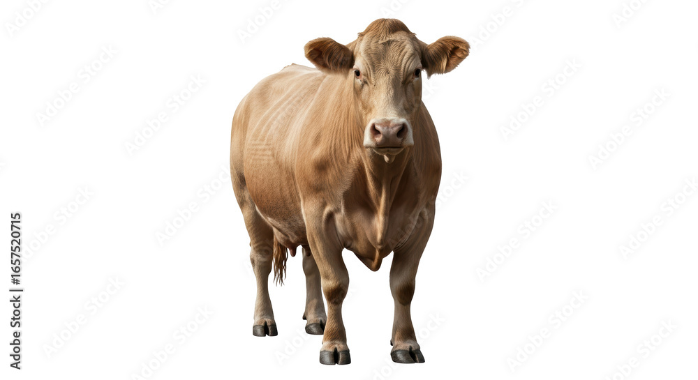 Isolated Brown Cow Standing Isolated Brown Cow Standing