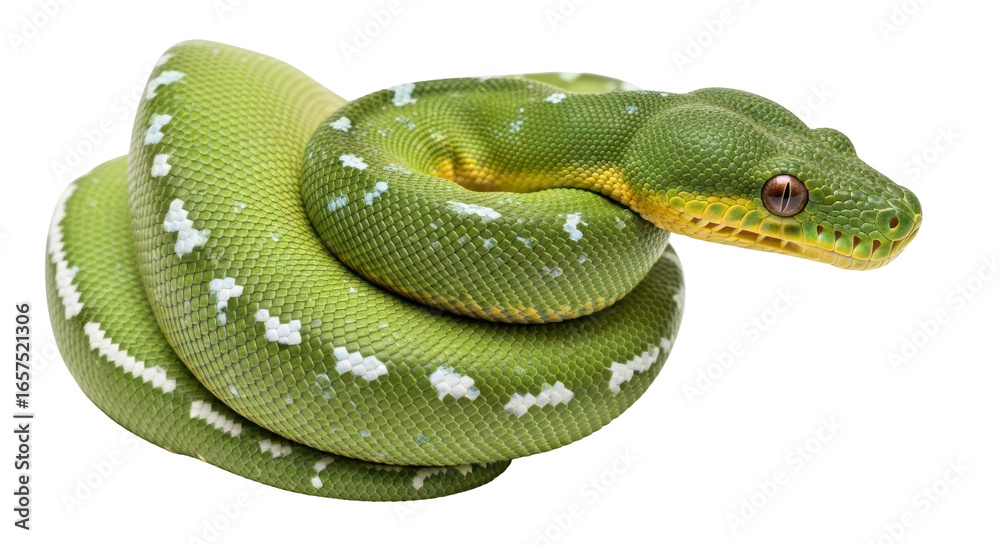 Obraz premium Isolated Emerald Tree Boa