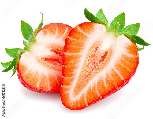 Wallpaper Mural Two halves of a fresh strawberry (2) Torontodigital.ca