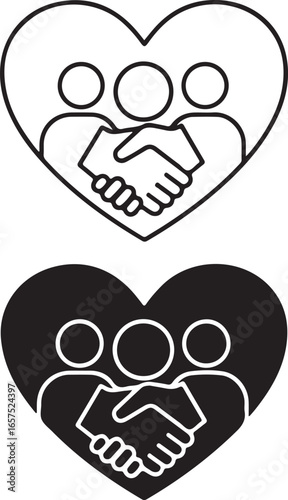 heart friendship icon design