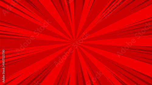 red zoom comic cartoon background vector