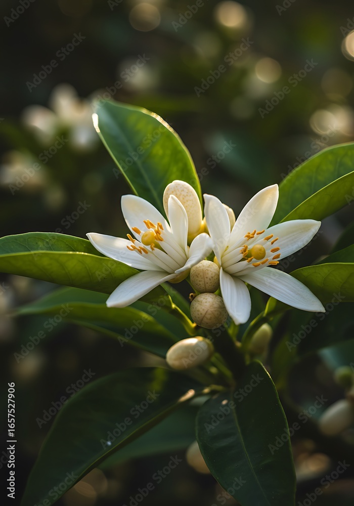 Obraz premium Golden Hour Blossoms