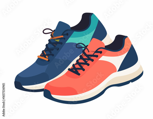 Colorful Sport Shoes Pair for Active Lifestyle.