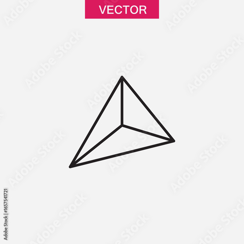 Prism icon Thin line illustration on white background..eps