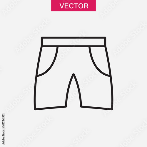 Swim shorts icon Thin line illustration on white background..eps