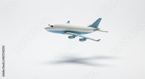 Wallpaper Mural Floating Toy Airplane on White Background  Travel and Childhood Imagination Symbol Torontodigital.ca