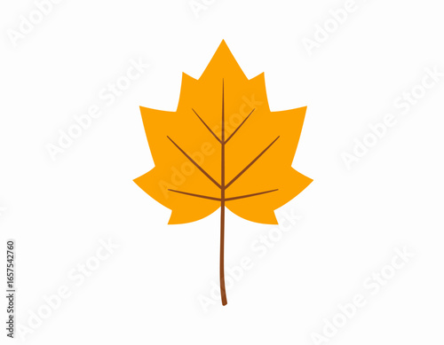 Vibrant Autumn Maple Leaf Illustration.