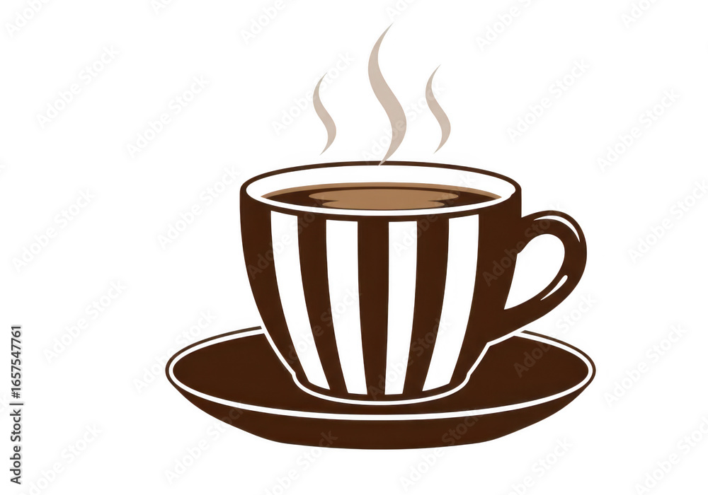 Obraz premium Hot coffee cup isolated on transparent background