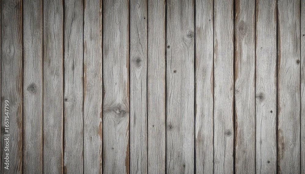 Naklejka premium Weathered wooden fence background with vertical planks of aged lumber showing rustic texture and natural wood grain patterns