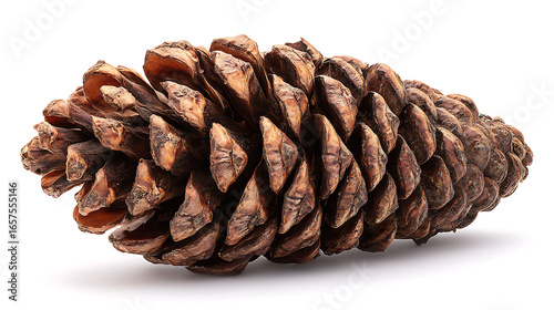 Three pine cones isolated on white