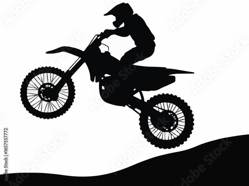 Motocross Rider Silhouette
