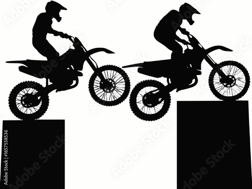 Motocross Jump Silhouette
