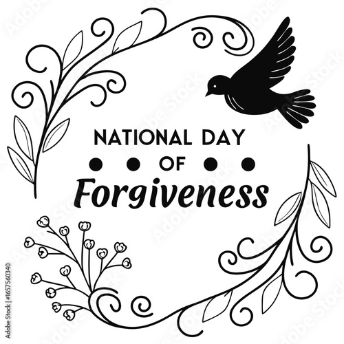 NATIONAL DAY OF FORGIVENESS vector illustration