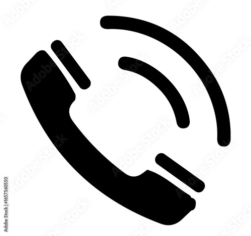 vector black phone icon