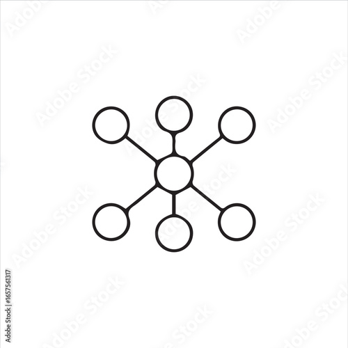 node and connection icons in outline design. Ideal for presentations, technology posters, digital apps, AI, data science, and internet of things (IoT) concepts. Modern look, versatile, and easy to int