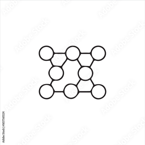 node and connection icons in outline design. Ideal for presentations, technology posters, digital apps, AI, data science, and internet of things (IoT) concepts. Modern look, versatile, and easy to int