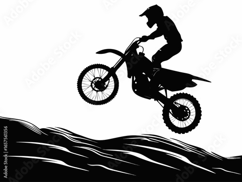 Motocross Rider Silhouette