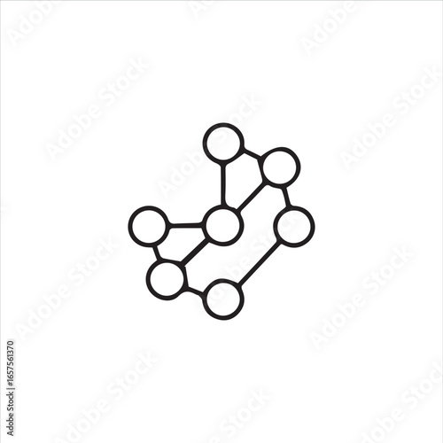 node and connection icons in outline design. Ideal for presentations, technology posters, digital apps, AI, data science, and internet of things (IoT) concepts. Modern look, versatile, and easy to int