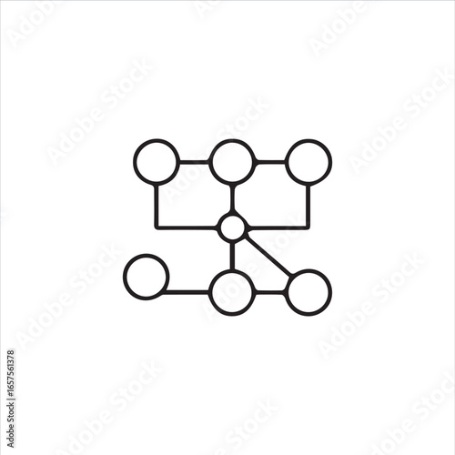 node and connection icons in outline design. Ideal for presentations, technology posters, digital apps, AI, data science, and internet of things (IoT) concepts. Modern look, versatile, and easy to int