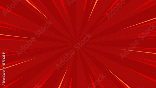 red zoom comic cartoon background vector