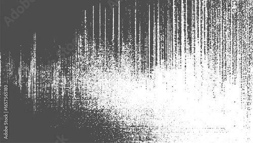 Black Grunge Noise Texture with Vertical Scratches and Soft Gradient Overlay, Transparent Vintage Glitch Background for Vector Design