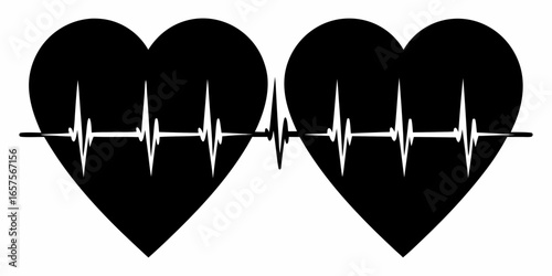 Double Heartbeat Silhouettes