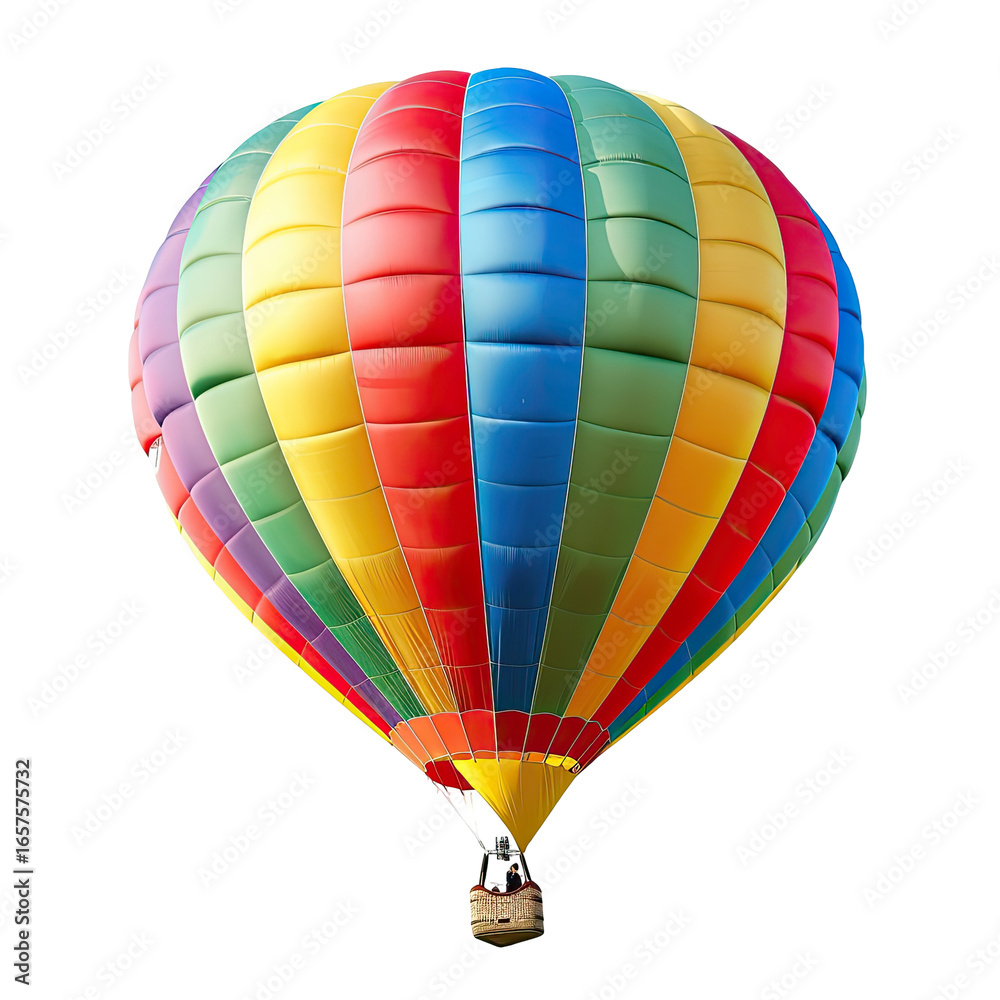 Obraz premium Colorful Hot Air Balloon Ascending in Sky, Upward Flight