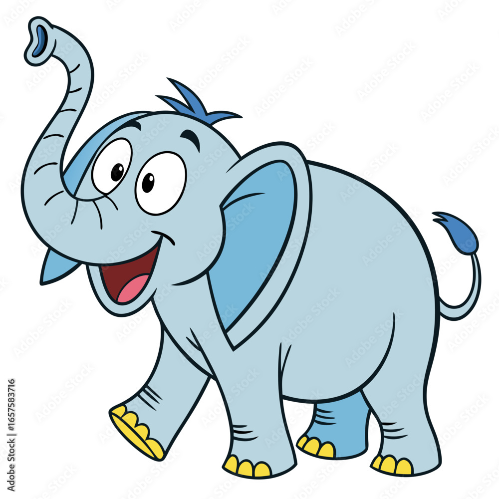 Obraz premium elephant cartoon illustration vector 