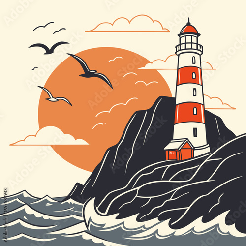 lighthouse on the island