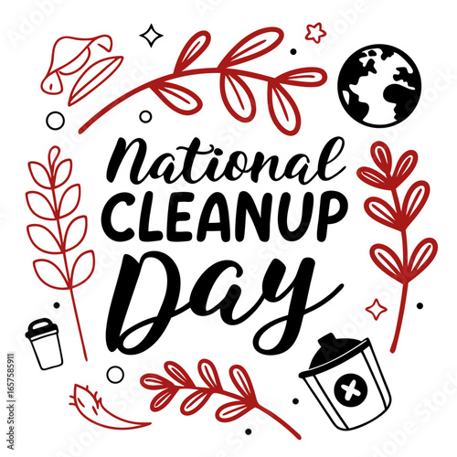 NATIONAL CLEANUP DAY vector illustration