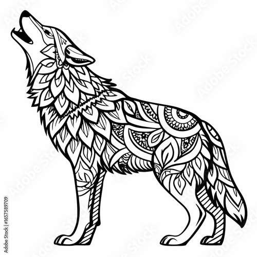 wolf vinyl ready vector illustration