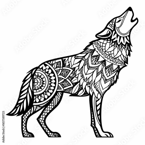 wolf vinyl ready vector illustration