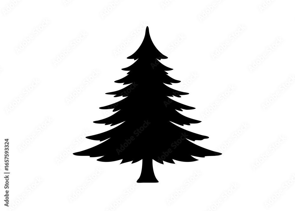 Obraz premium Pine Tree Silhouette