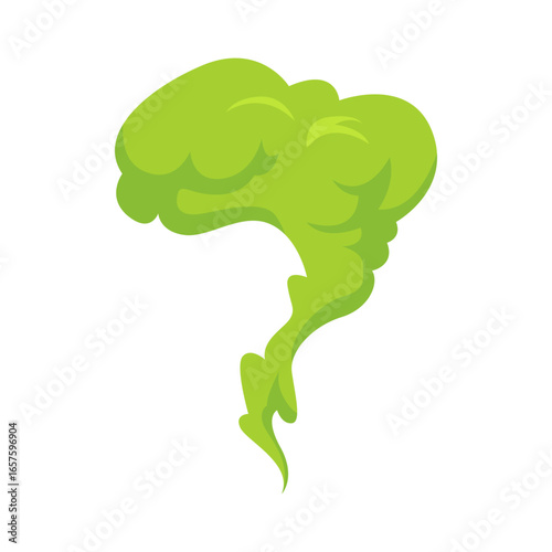 Cartoon Smoke and Toxic Gas Illustration