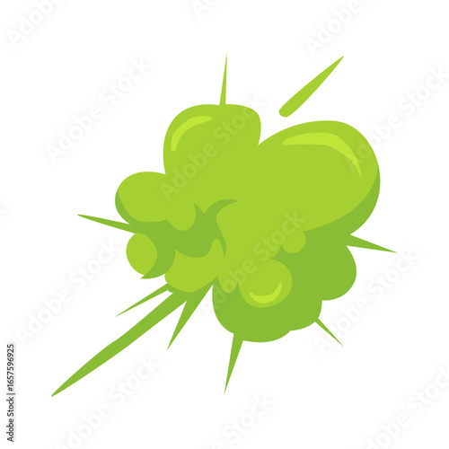 Cartoon Smoke and Toxic Gas Illustration