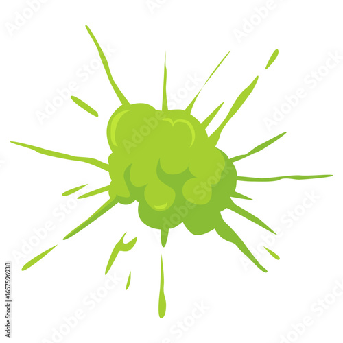 Cartoon Smoke and Toxic Gas Illustration
