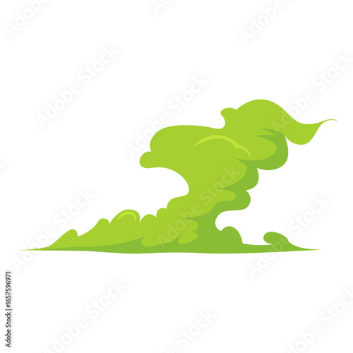 Cartoon Smoke and Toxic Gas Illustration