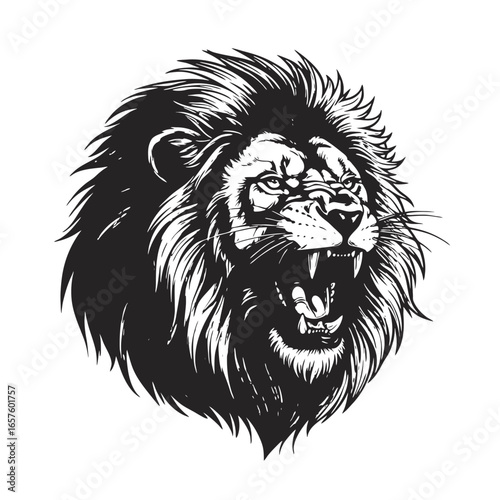 lion head vector