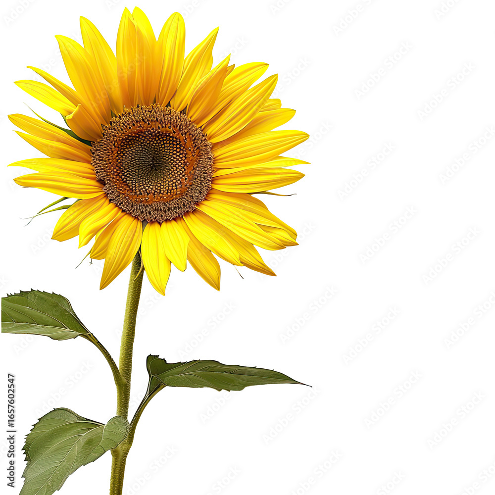 Fototapeta premium Sunflower Blooming, Facing Light - Close-up in Natural Garden Setting.