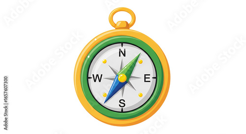 Vintage Compass Navigation Tool Showing North East South West Direction Finding Adventure Concept