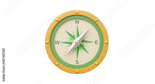 Vintage Compass Icon Navigation Direction Finding Travel Exploration Adventure Journey Map Route Guidance
