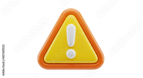 Warning Sign Icon Yellow Triangle Exclamation Mark Alert Danger Hazard Safety Symbol Stock Illustration