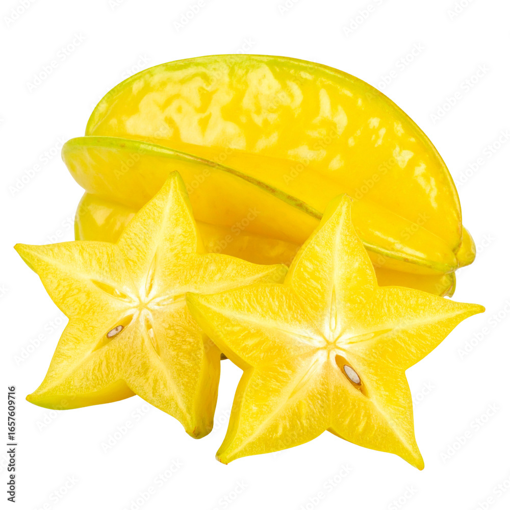 Fototapeta premium Juicy yellow lemon slice isolated on a white background