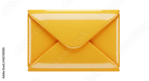 Yellow Envelope Icon Isolated on White Background for Business Communication and Email Marketing